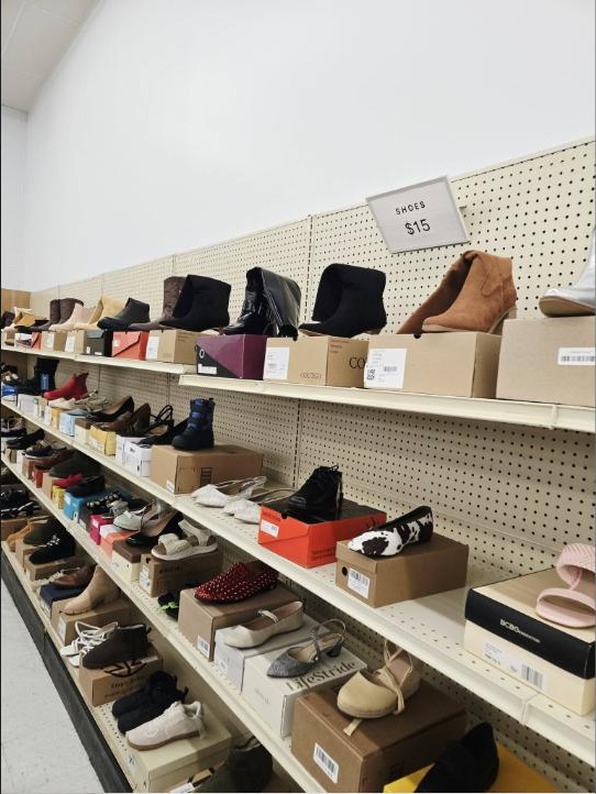 Shoe section at Deals Outlet Warner Robins